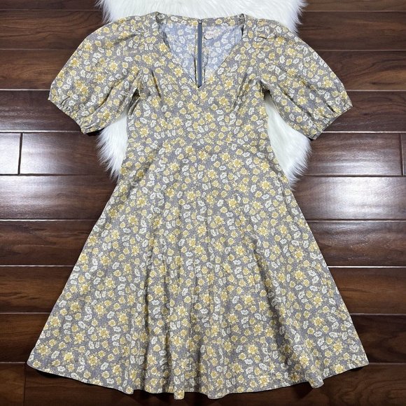 Rebecca Taylor La Vie Size Large Chamomile Margeaux Meadow‎ Poplin Dress - Picture 1 of 12